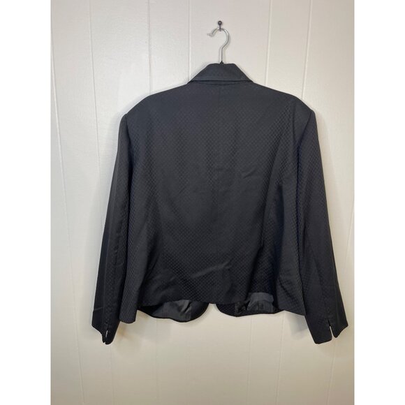 Giorgio SantAngelo Womens Black Textured Blazer 24W - Picture 2 of 5